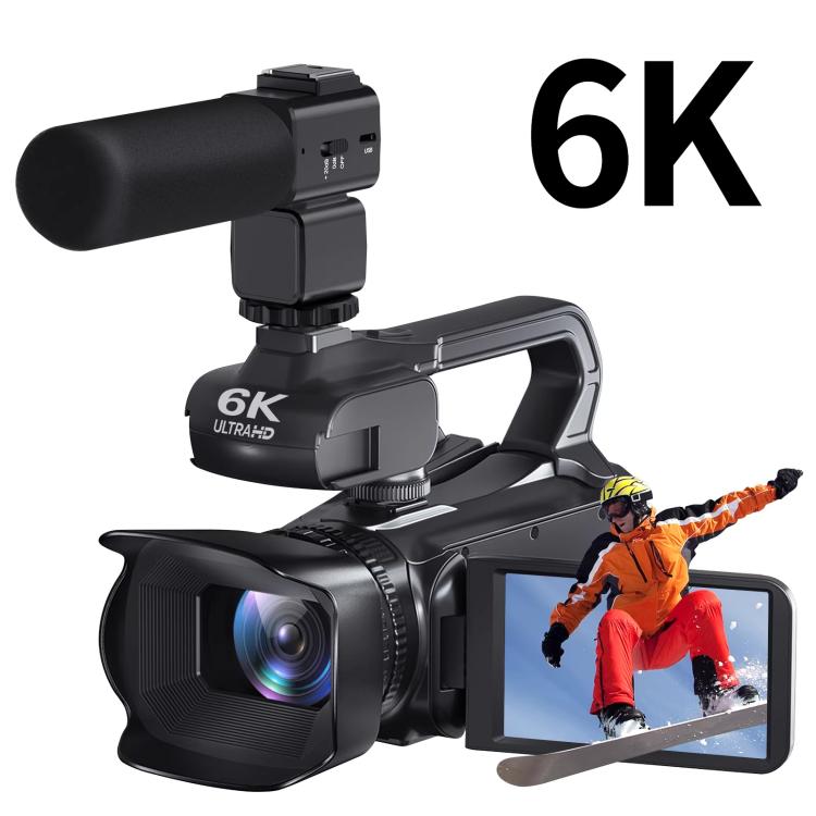 64MP 6K 18X Digital Zoom Ultra HD Video Camera With 4-Inch Touch Screen Camcorder 32G With Mic
