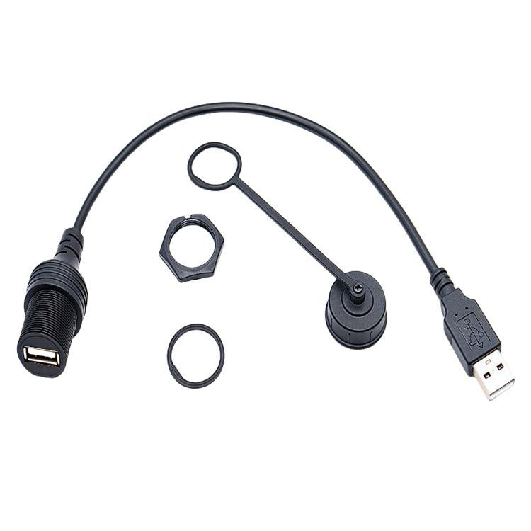 USB2.0 Male To Female 1m Car Boat Yacht Dashboard Extension AMAF Data Charging Connection Cable