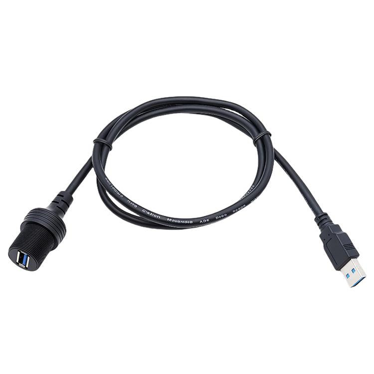 USB3.0 Male To Female 1m Car Boat Yacht Dashboard Extension AMAF Data Charging Connection Cable