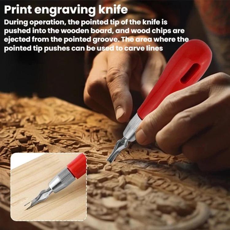 8pcs /Set Printmaking Engraving Knife Set Wood Engraving Knife Combination Tool
