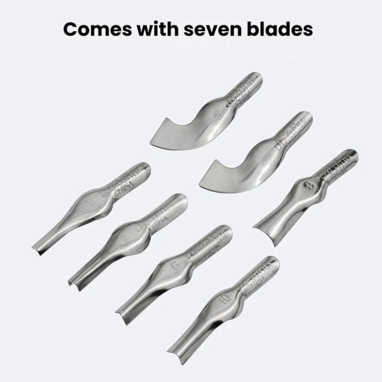 8pcs /Set Printmaking Engraving Knife Set Wood Engraving Knife Combination Tool