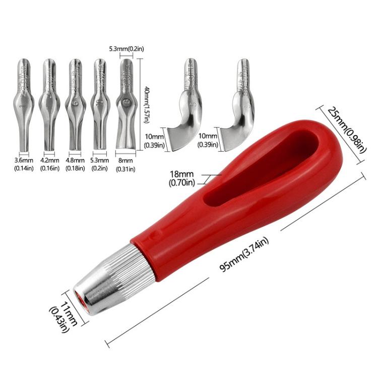 8pcs /Set Printmaking Engraving Knife Set Wood Engraving Knife Combination Tool