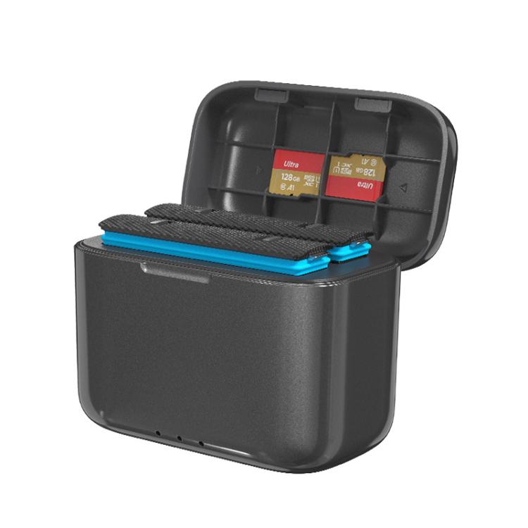 For Insta360 X4 Air AMagisn Fast Charging Case Portable Battery Charger And Storage Box - Black