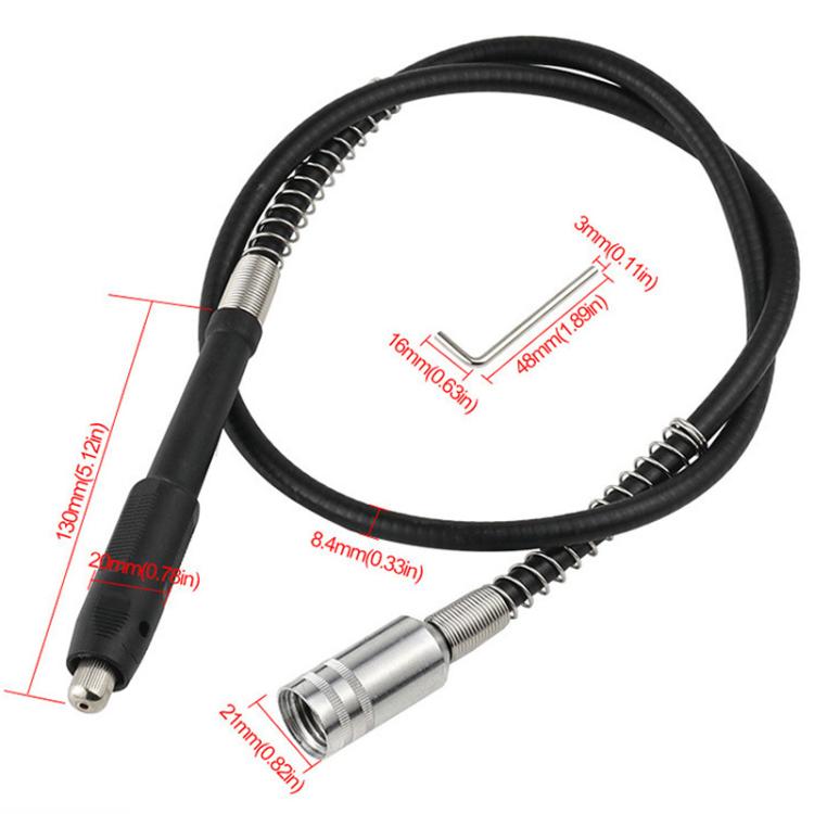 108cm Electric Grinder Engraver Extension Cable Flex Shaft Extension Cord - Silver Clip