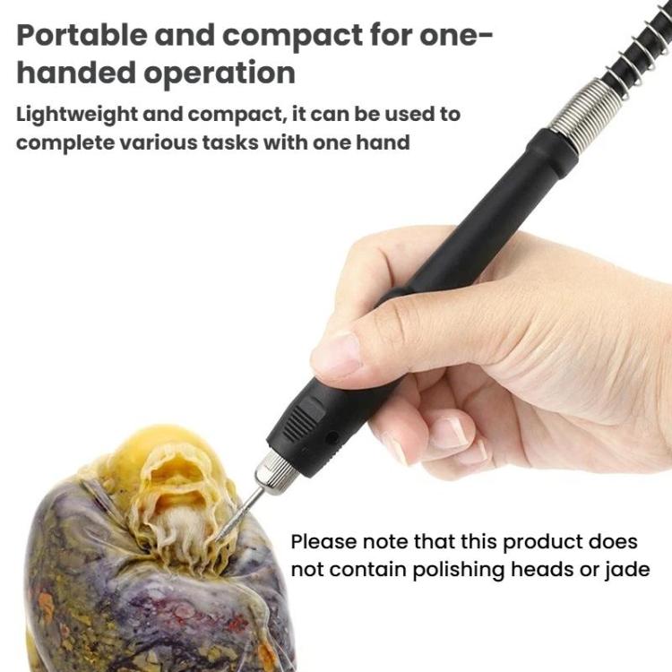 108cm Electric Grinder Engraver Extension Cable Flex Shaft Extension Cord - Silver Clip