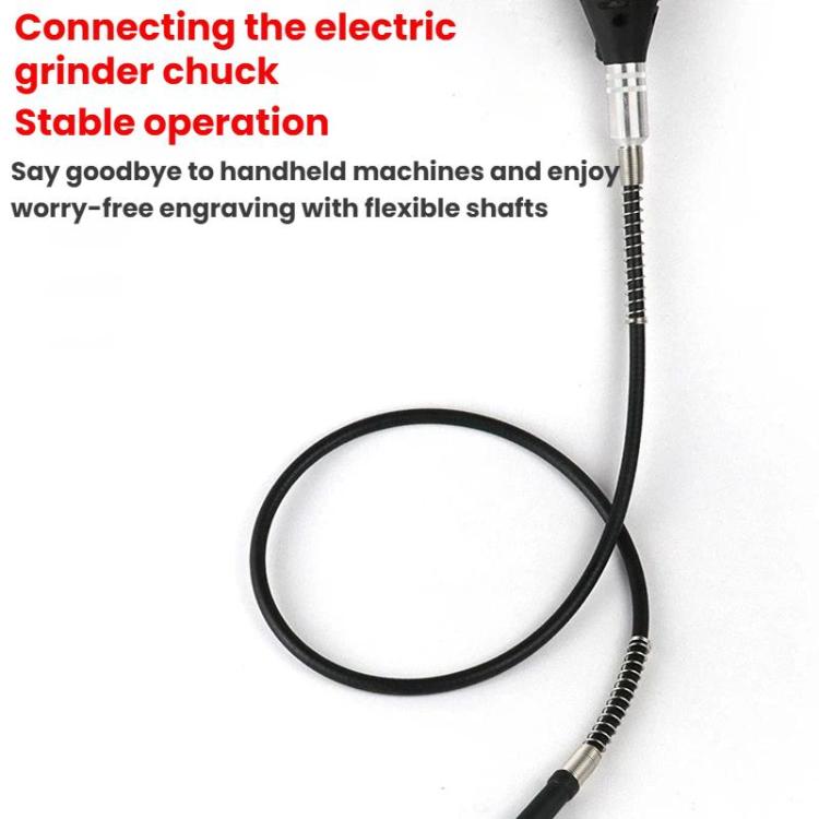 108cm Electric Grinder Engraver Extension Cable Flex Shaft Extension Cord - Silver Clip
