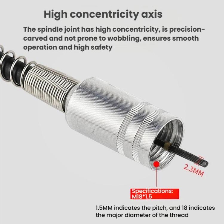 108cm Electric Grinder Engraver Extension Cable Flex Shaft Extension Cord - Silver Clip