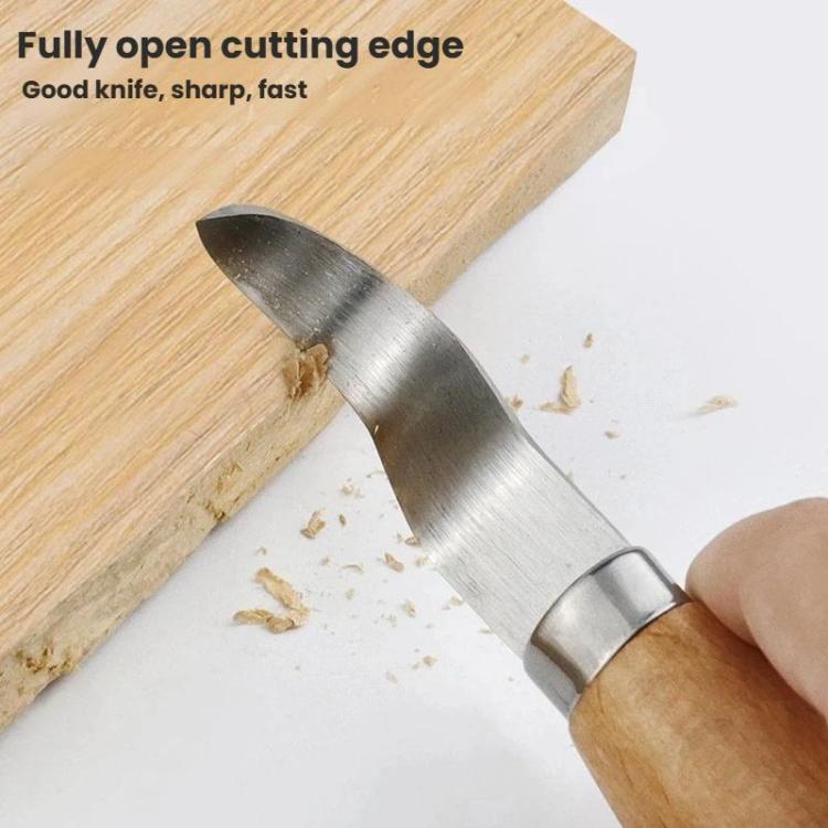 2pcs /Set Sharpening Scraping Wooden Spoon Knife Beech Handle Woodworking Carving Knife