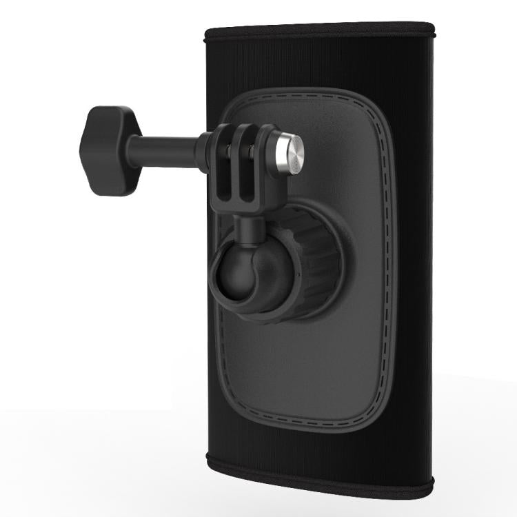 Universal Shoulder Strap Mount For Action Cameras With 360-Degree Rotating Ball Head Hands-Free POV Shooting - Black