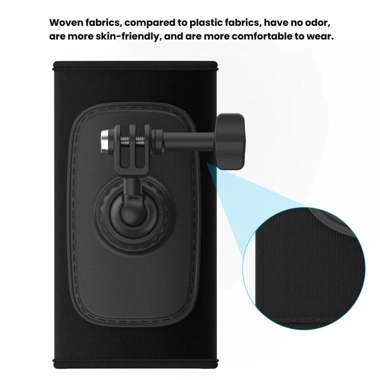 Universal Shoulder Strap Mount For Action Cameras With 360-Degree Rotating Ball Head Hands-Free POV Shooting - Black