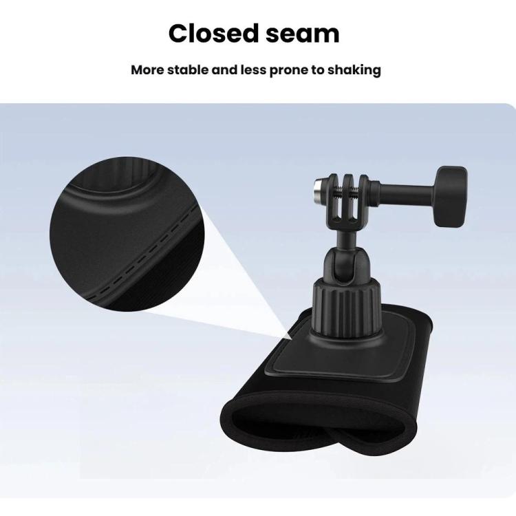 Universal Shoulder Strap Mount For Action Cameras With 360-Degree Rotating Ball Head Hands-Free POV Shooting - Black