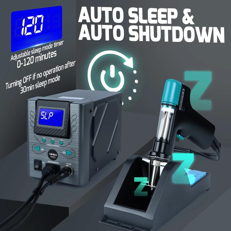 YIHUA 948D I 110W Anti-Static Desoldering Station With Strong Suction, HD LCD Screen, Adjustable Angle, And 3 Storage Channels