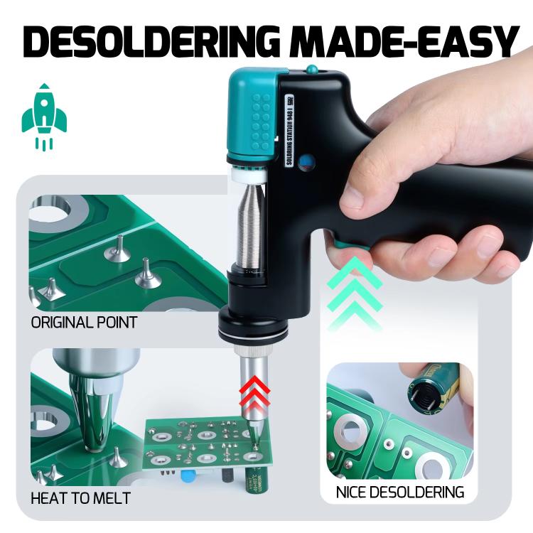 YIHUA 948D I 110W Anti-Static Desoldering Station With Strong Suction, HD LCD Screen, Adjustable Angle, And 3 Storage Channels