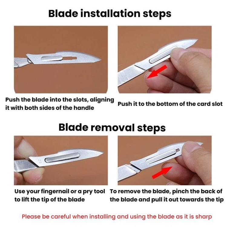 JunBei 11pcs /Set Fruit Carving Knife Set Cell Phone Repair Disassembly Auxiliary Blade Knife Handle, Spec: No.11