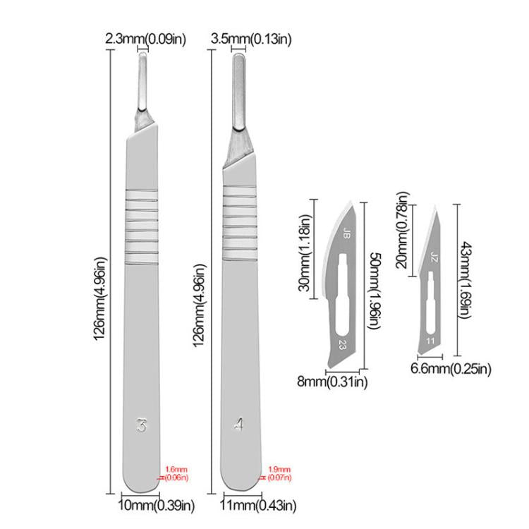 JunBei 11pcs /Set Fruit Carving Knife Set Cell Phone Repair Disassembly Auxiliary Blade Knife Handle, Spec: No.23