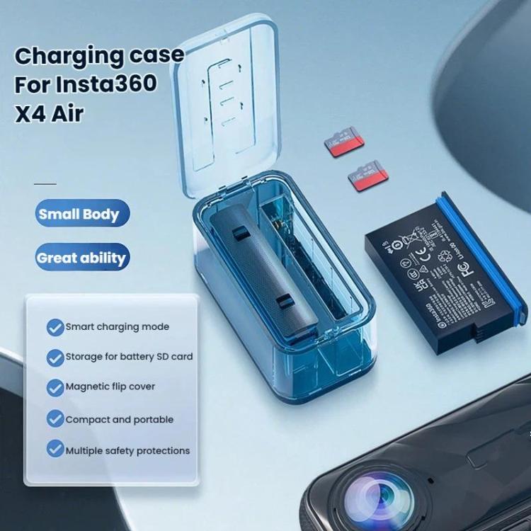 For Insta360 X4 Air Battery Fast Charger Dual Channel Charging Case With Digital Display