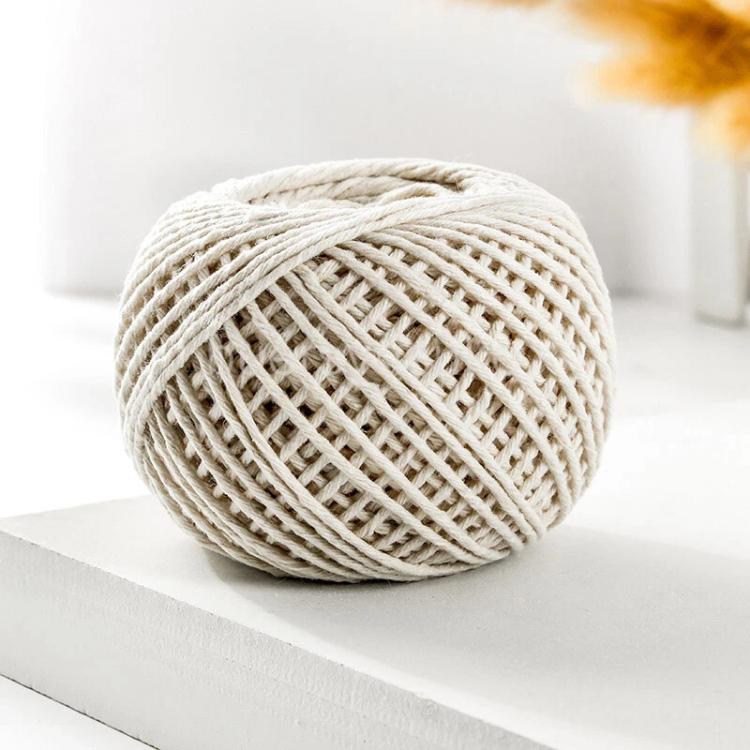 5pcs 70m DIY Food Packaging Rope Cotton Thread, Color: Beige