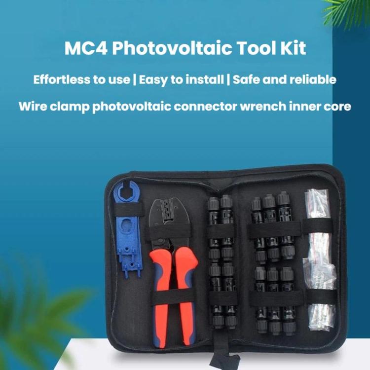 24 in 1 MC4 PV Tool Kit Crimping Pliers, Spanner, PV Connector, Tool Bag