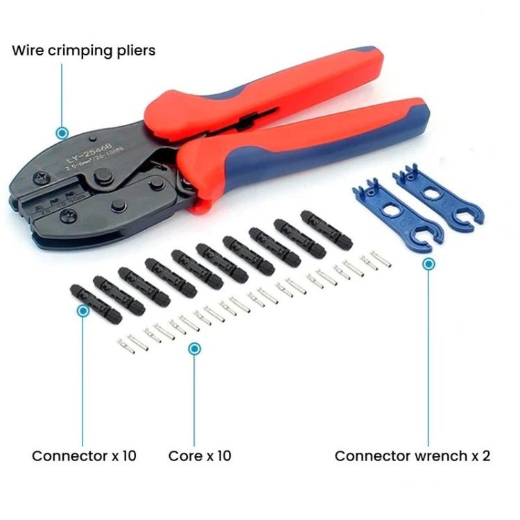 24 in 1 MC4 PV Tool Kit Crimping Pliers, Spanner, PV Connector, Tool Bag