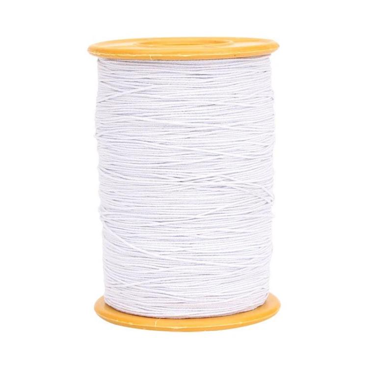 0.45mm Sewing Elastic Cord Rubber Band Core-coated Tag Elastic Thread, Color: White