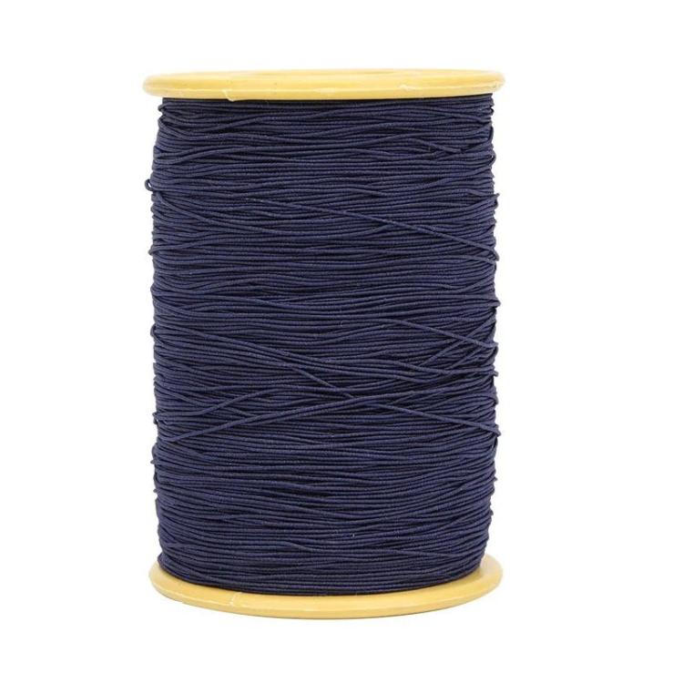 0.45mm Sewing Elastic Cord Rubber Band Core-coated Tag Elastic Thread, Color: Navy