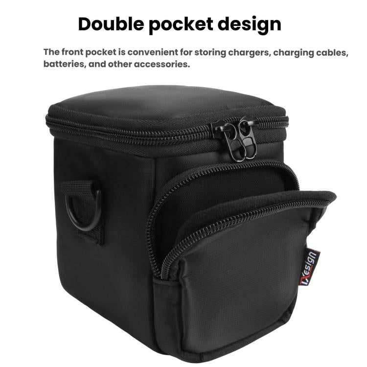 Portable Shoulder Bag for Kodak PIXPRO AZ405 Series & Nikon COOLPIX B500 Digital Cameras Compact Carrying Case - Black