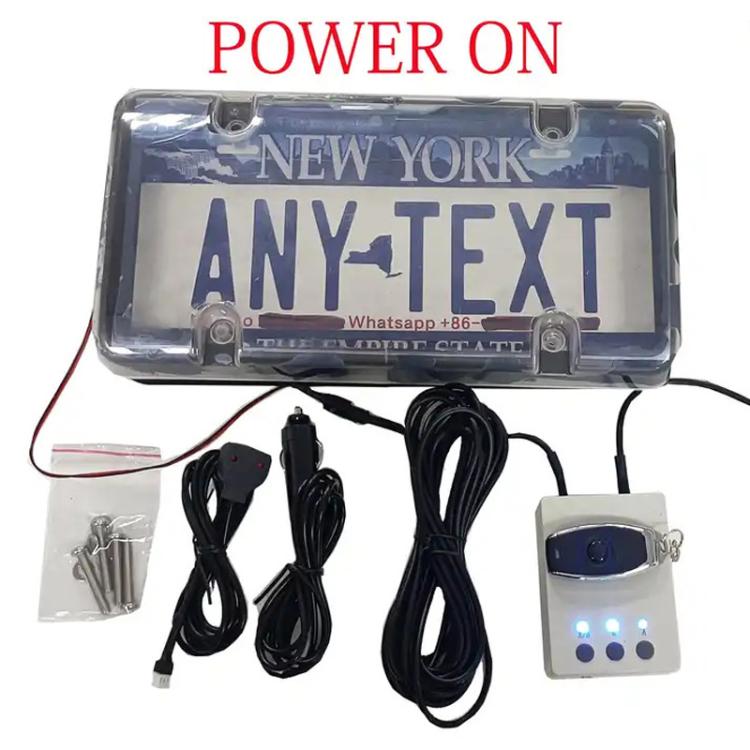 US Standard Fog Version License Plate Frame Remote-Controlled Car License Plate Protector, Spec: Single