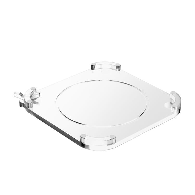 For Mac Mini M4/M4 Pro Acrylic Anti-Slip Desktop Stand Holder Secure Base - Transparent