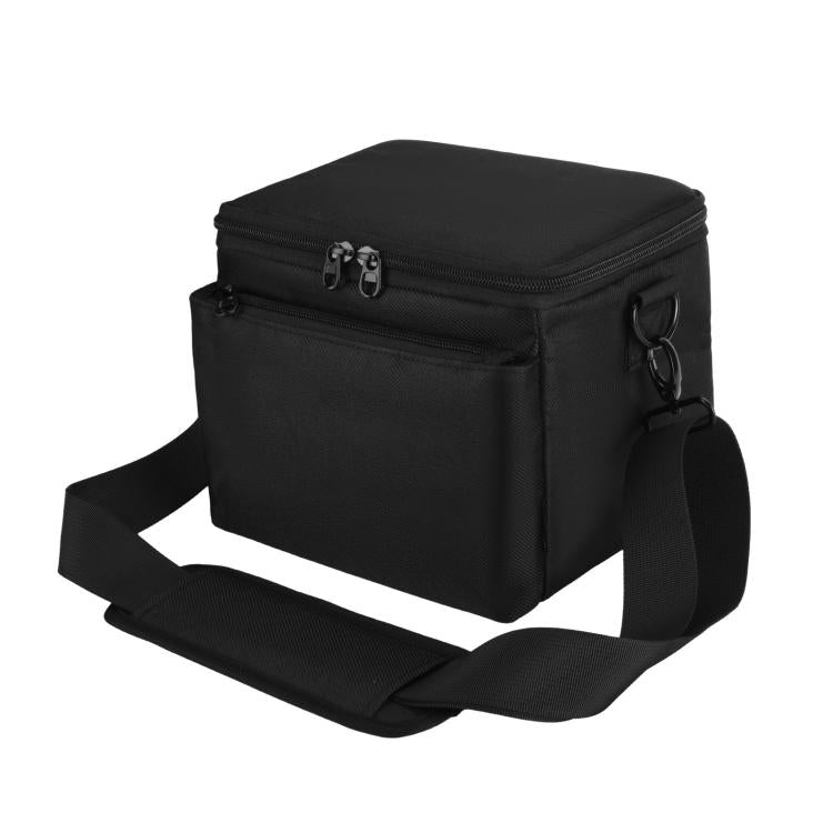 Universal DSLR Camera Bag Portable Shoulder Messenger Bag With Double Plush Dividers - Black