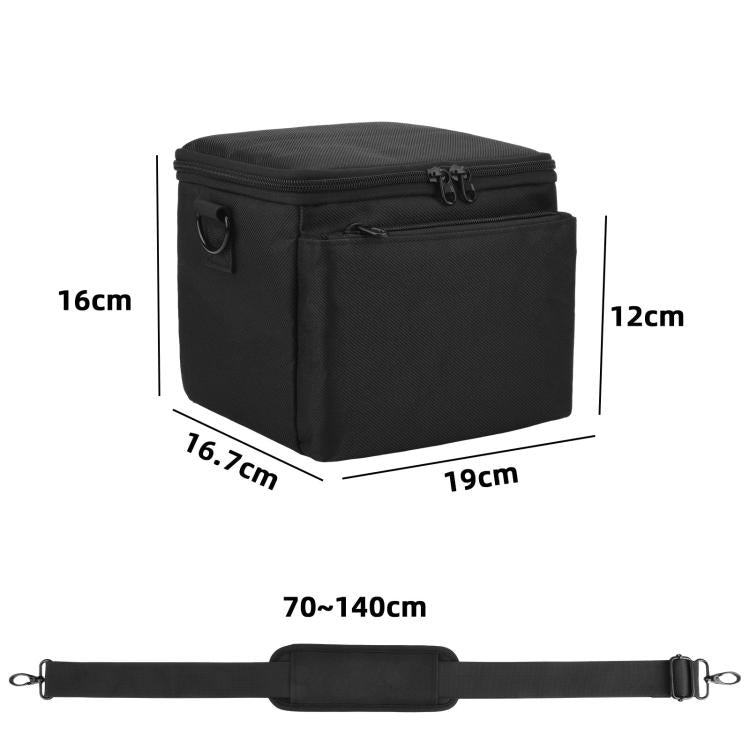 Universal DSLR Camera Bag Portable Shoulder Messenger Bag With Double Plush Dividers - Black