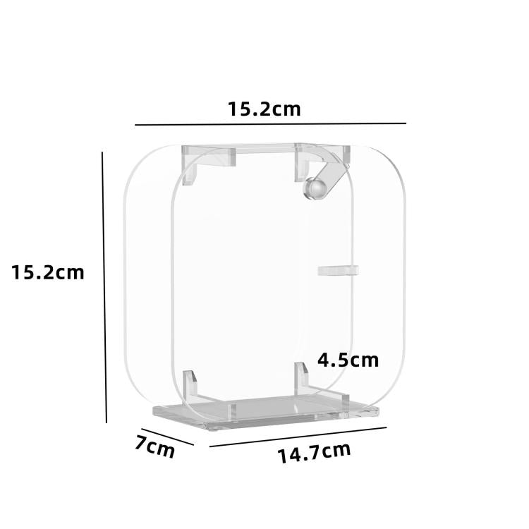 For Mac Mini M4 2024 Vertical Acrylic Desktop Stand Anti-Slip Storage Holder - Transparent