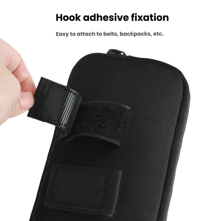 Double Phone Waist Bag 2-Cellphone Fanny Pack For Hiking Running Travel - Black
