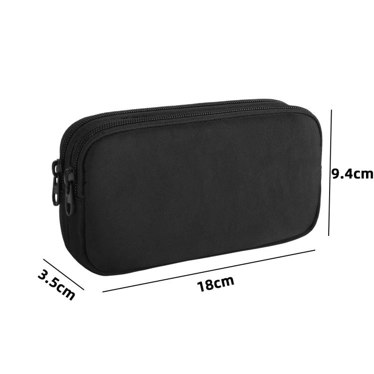 Double Phone Waist Bag 2-Cellphone Fanny Pack For Hiking Running Travel - Black