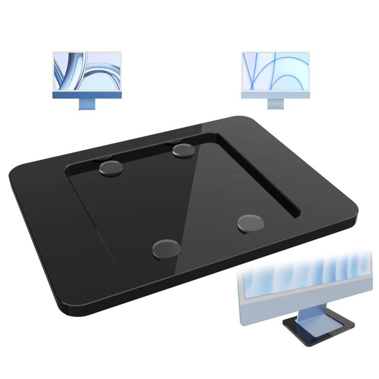 For 24-Inch IMac M1-M3 Acrylic Widened Base Desktop Stand Enhanced Stability Holder - Black