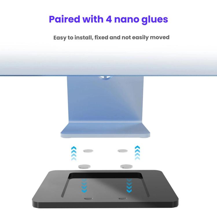 For 24-Inch IMac M1-M3 Acrylic Widened Base Desktop Stand Enhanced Stability Holder - Black