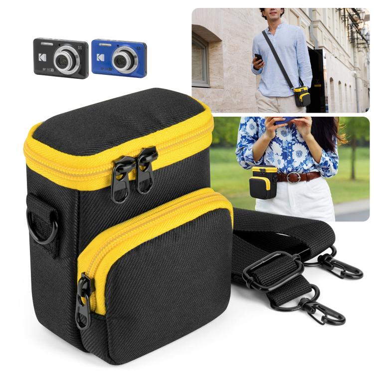 Portable Camera Carrying Case For Kodak FZ45 CCD Cameras Dual Use Shoulder/Belt Bag - Black