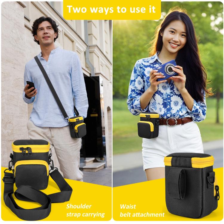 Portable Camera Carrying Case For Kodak FZ45 CCD Cameras Dual Use Shoulder/Belt Bag - Black
