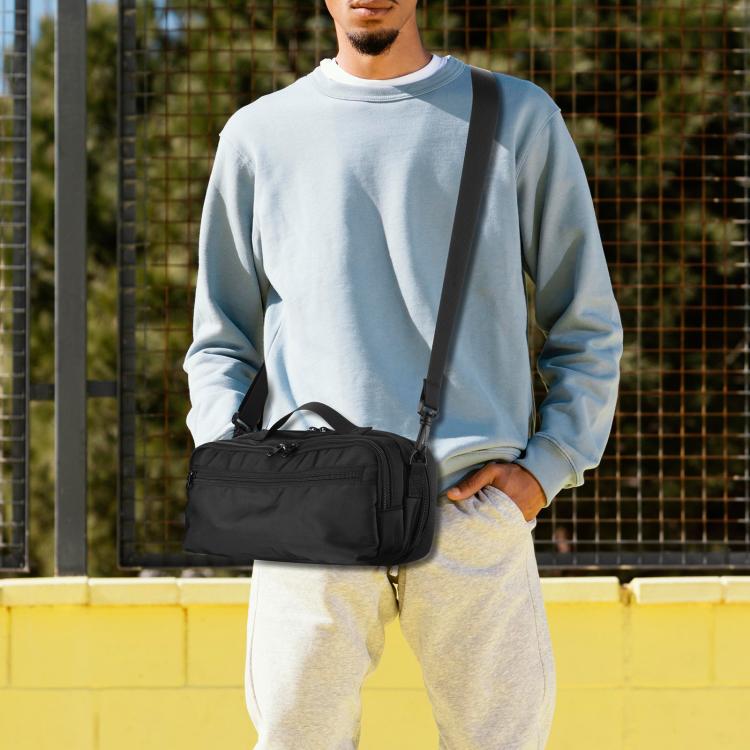 Carrying Case for Nintendo Switch 1 / 2 Protective Messenger Bag with Padded Compartment for Console, Controllers, and Accessories - Black