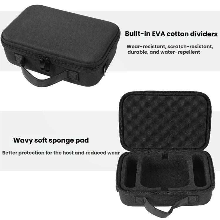 For Mac Mini M4 / M4 Pro 2024 Hard Shell EVA Carrying Case Portable Shoulder Messenger Bag - Black