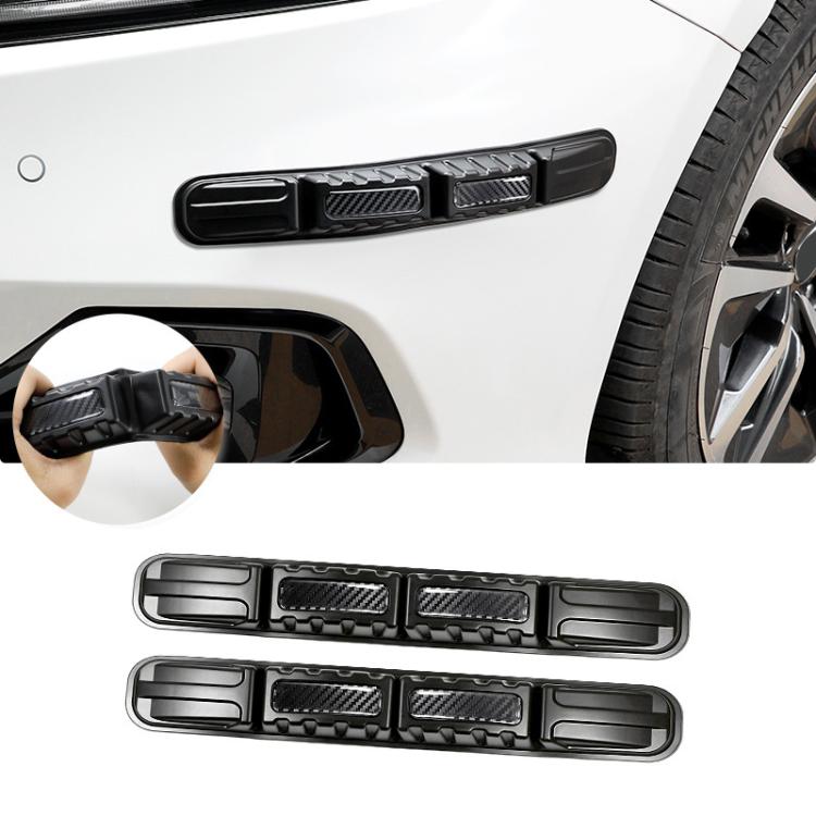 CTU040-1 2pcs Car Bumper Anti-Collision Strip Universal Trunk Anti-Scratch Protective Sticker - Black