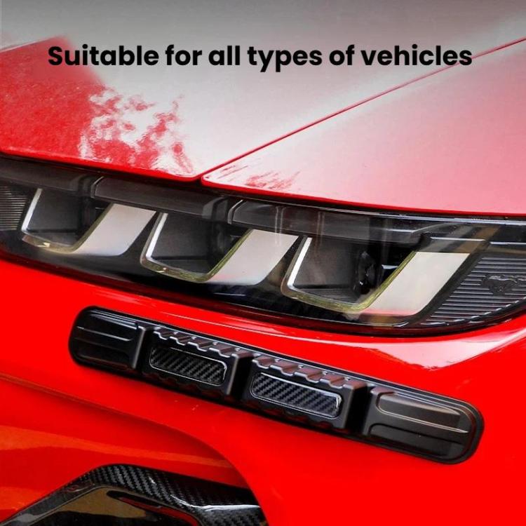 CTU040-1 2pcs Car Bumper Anti-Collision Strip Universal Trunk Anti-Scratch Protective Sticker - Black