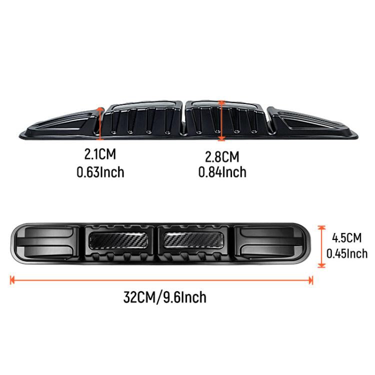CTU040-1 2pcs Car Bumper Anti-Collision Strip Universal Trunk Anti-Scratch Protective Sticker - Black