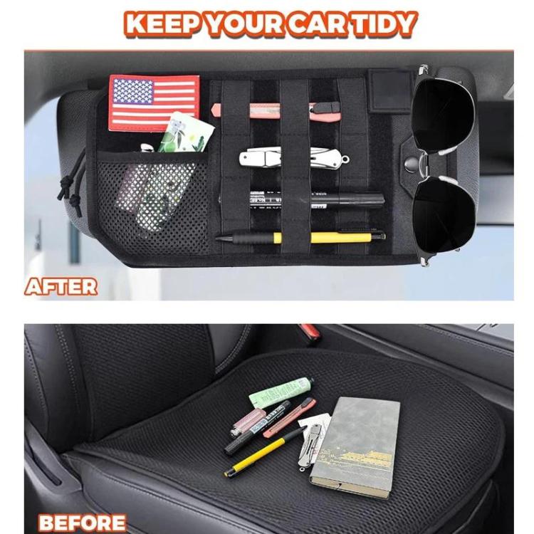 Car Sun Visor Storage Clip Vehicle-Mounted Ticket & Eyeglass Clip - Black