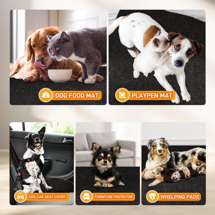 Non-Slip Cuttable Pet Felt Mat Washable Floor Protection Pad, Size: 74 x 91.5cm