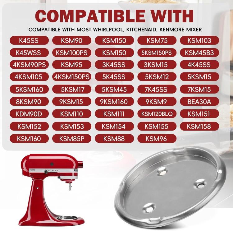 W10191926 Mixer Bowl Screw Cap Replacement For KitchenAid, Whirlpool, Kenmore 5QT Stand Mixers - Natural Color