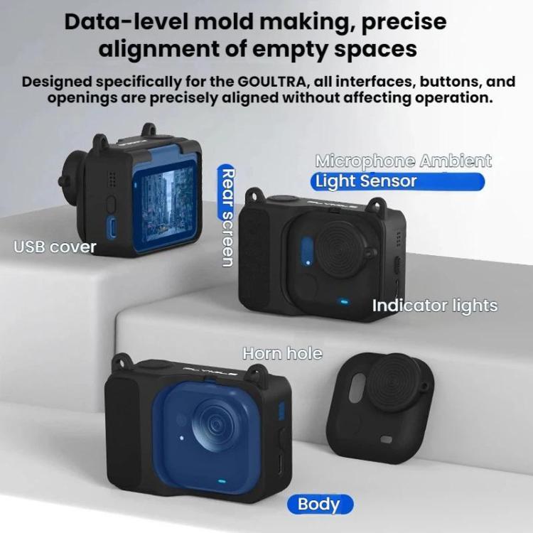 For Insta360 Go Ultra Flymile Action Camera Silicone Protective Case - Black