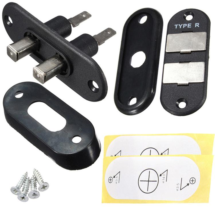 Automotive Universal Push-pull Sliding Door Lock Contact Electrode Switch - Black