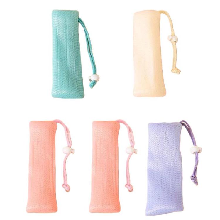 5pcs Soap Foaming Net Facial Cleanser Foam Mesh Bag