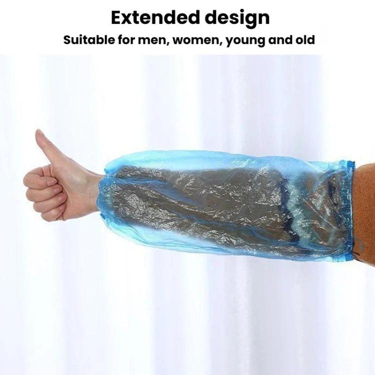 100pcs Disposable Waterproof & Oil-Proof Sleeve Covers Kitchen Plastic Arm Sleeves