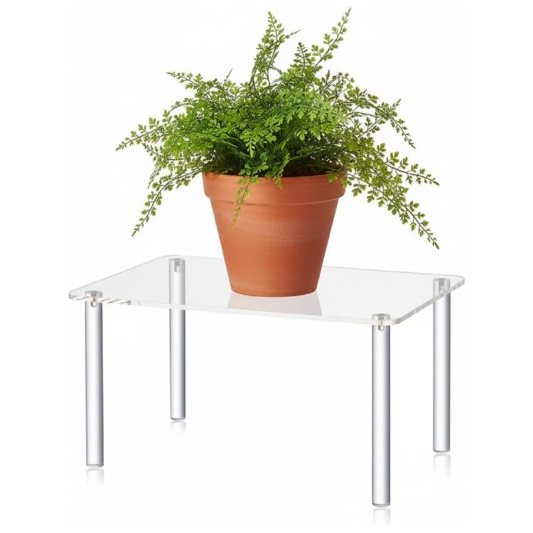 YX223 Acrylic Plant Pot Stand Dish Rack For Kitchen, Living Room & Balcony